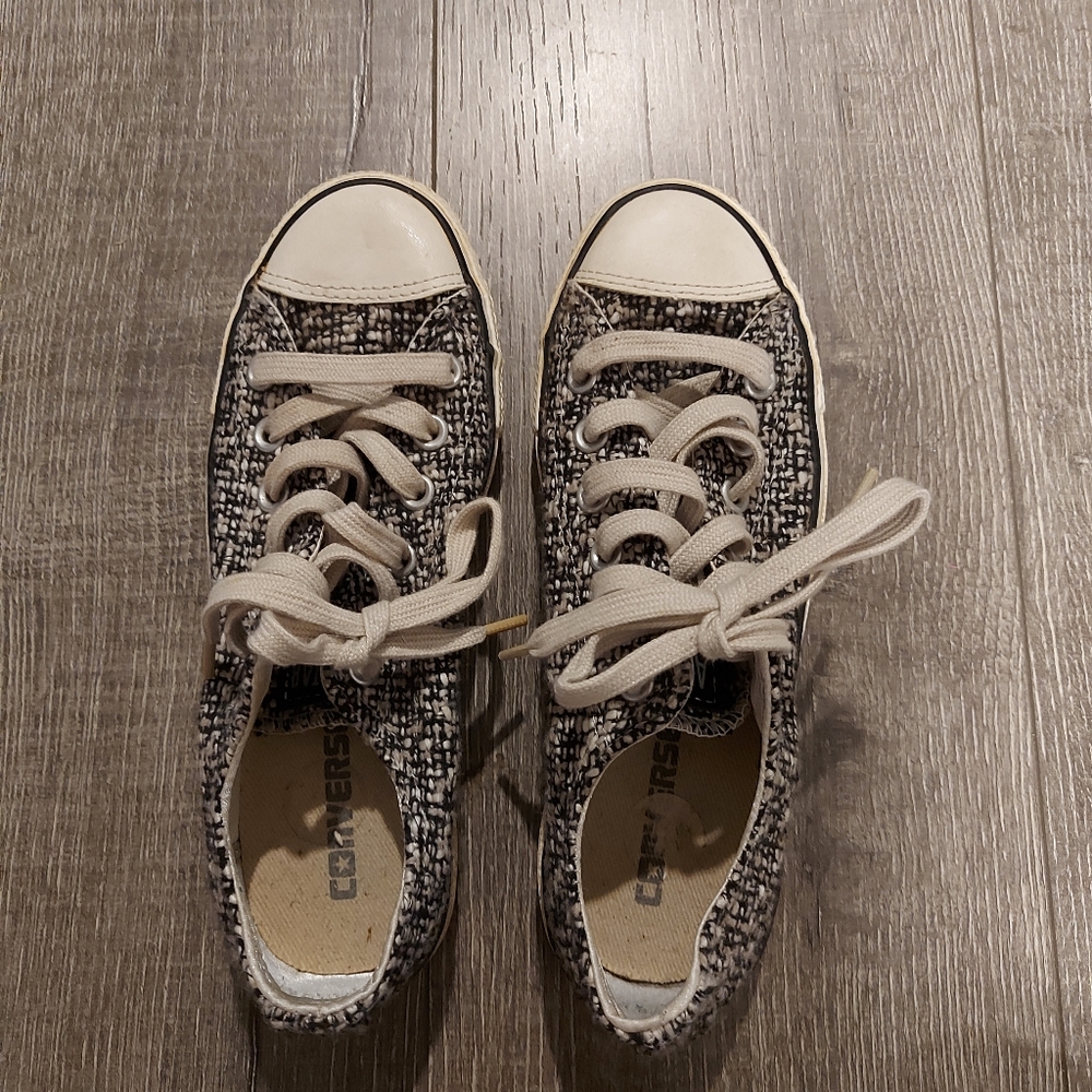 Converse sneakers, tweed, size 6.5, lightly worn